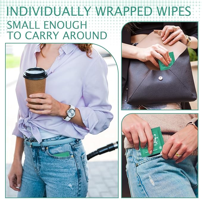 Timgle 150 Pcs Mini Travel Deodorant Wipes Individually Wrapped Armpit Antiperspirant Deodorant Sweat Body Wipes for Women Men Teens Sports Travel Clean Skin Underarm Excessive Sweating(Fresh)