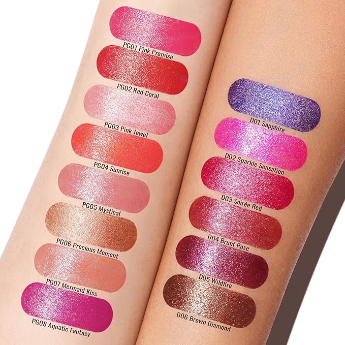 Oulac Shimmer Lipstick for Women, Infinity High Shine Finish, Hydrating Lip Color Infused with Damask Rose Oil for All-Day Comfort, Gluten-Free Vegan Beauty, D04 Brunt Rose