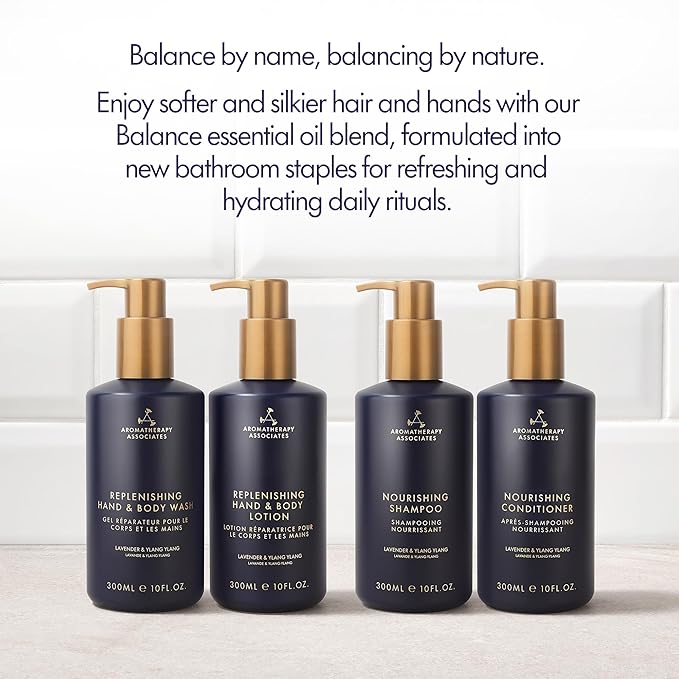 Aromatherapy Associates Balance Replenishing Shampoo, Hydrating Shampoo for Women and Men, Daily Hair Care for Oily Hair or Dry, 10 fl. oz.