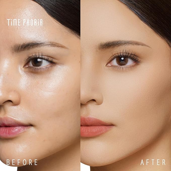 Timeless Optima Cover-Blur Skin Perfection Powder Foundation - Full Coverage, Blur Matte Finish, 16H Oil Control, Non-Comedogenic, with Double-Sided Applicator (04 Beige)