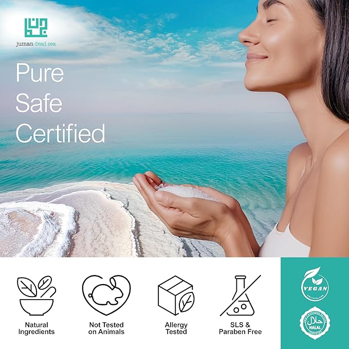 JUMAN Dead Sea Minerals Mud Soap | Chamomile Flower Extract | SLS & Paraben Free | Daily-Use Bath Soap | Infused with Vitamin E | 4oz (Pack of 4)