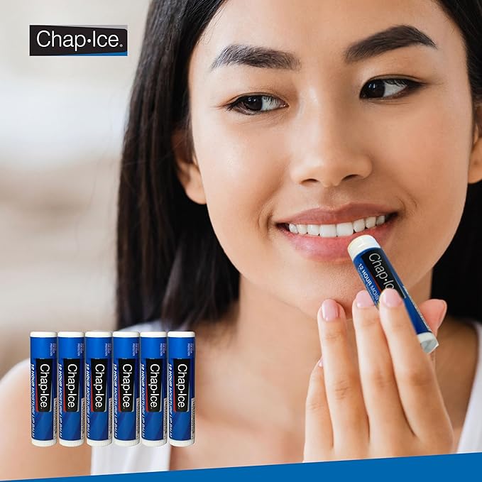 Chap-Ice Full-Stick Traditional Lip Balm with SPF - 6 count (6 Count, Moisture (SPF-15))