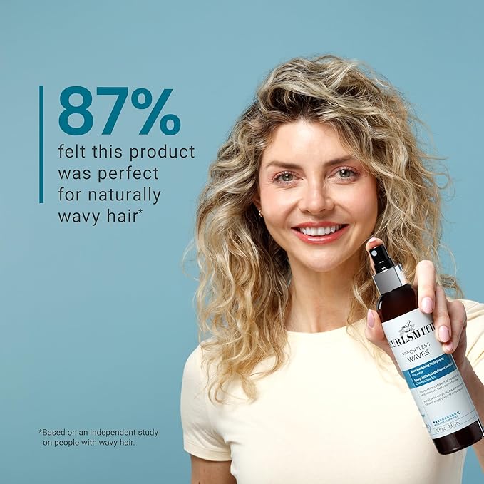 CURLSMITH - Effortless Waves Styling Spray, Lightweight and Moisturising, Reduce Frizz, Natural Look, For Wavy and Curly Hair, Vegan (59ml/2 fl oz) Trial or Travel Size