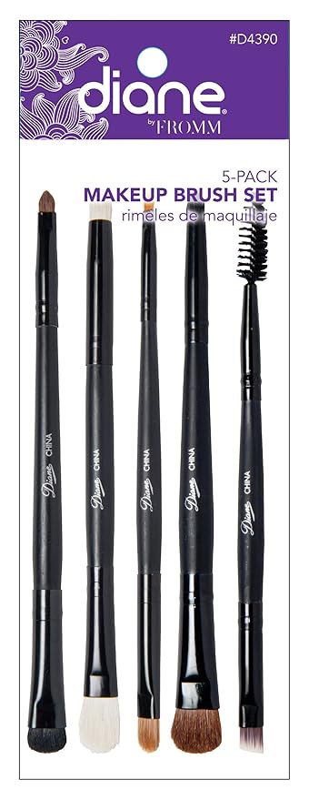 Diane D4390 Double-Sided Eye Makeup Cosmetic Brush Set - 5 Pack