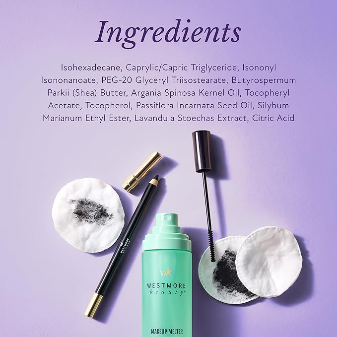 Westmore Beauty Makeup Melter - Makeup Remover Oil Cleanser, Skin Replenishing Cleansing Oil Mist & Face Cleanser 4 OZ