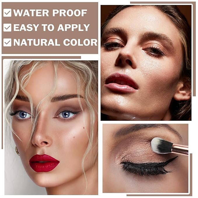 9 Colors Matte Naked Eyeshadow Palette Natural Nude Shimmer Glitter Eyeshadow Palette Ultra-Blendable Highly Pigmented Eye Shadow Makeup Palette with Brush-01 Peach Style