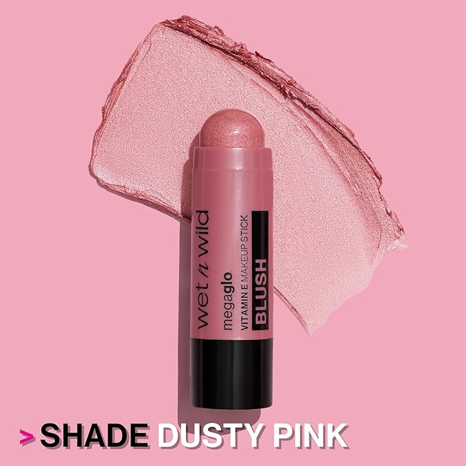 wet n wild MegaGlo Makeup Stick, Buildable Color, Versatile Use, Cruelty-Free & Vegan - Say It Ain't Rose