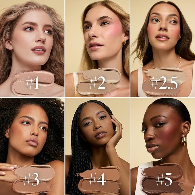Woosh Beauty, Fold out Face Original Makeup Palette, Travel, All in One, Neutral Cream & Powder (#4 Medium Deep)