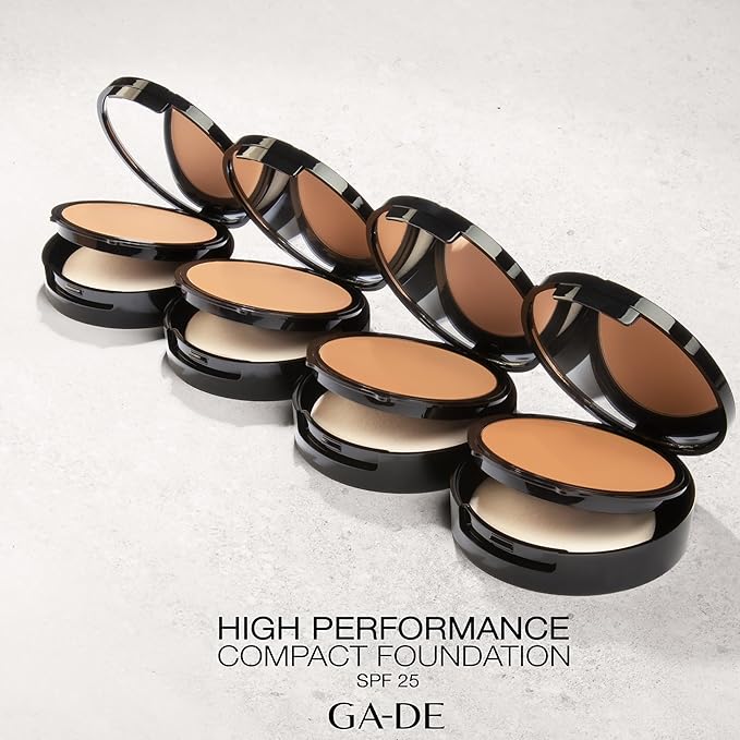 GA-DE High Performance Compact Foundation 4 - SPF, Lightweight, Full Coverage Makeup Powder Foundation - Camouflages Skin Imperfections - 0.4 oz
