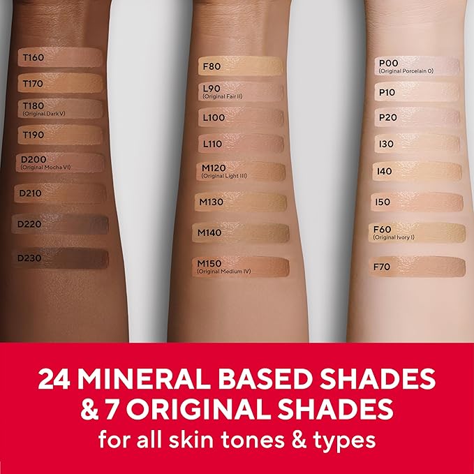Mirabella Invincible For All HD Liquid Foundation - Anti-Aging Full Coverage Liquid Face Makeup - Moisturizing, Hydrating & Lightweight Foundation for All Skin Types (Fair F80)