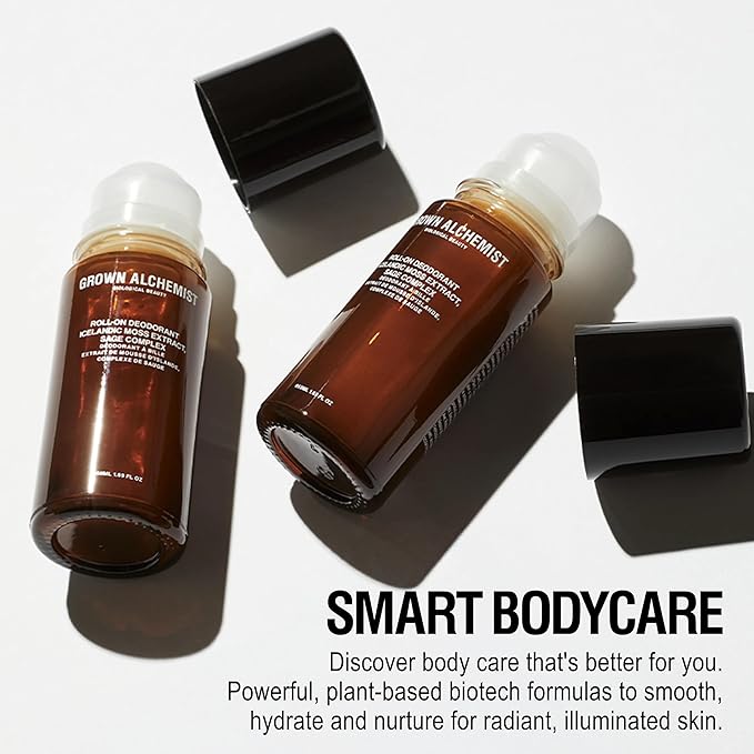 Grown Alchemist Roll-On Deodorant, Natural Aluminum Free, Icelandic Moss Extract & Sage Complex, 1.69 Ounce (50ml)