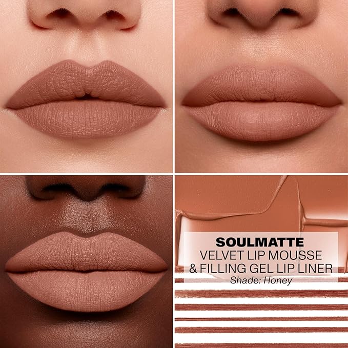 Morphe Soulmatte Filling Gel Lip Liner - Ultra Creamy Lip Liner with a Matte Formula - Defines, Contours & Reshapes Lips for a Soft Focus, Long-Lasting Finish - Honey (0.007 oz)