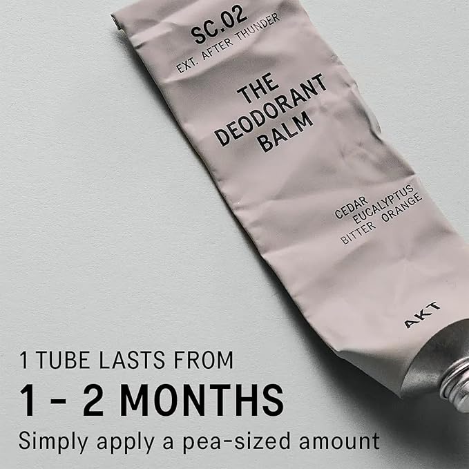 AKT Deodorant Balm 1.7 Fl Oz, Natural Deodorant for Men and Women, Award-Winning, Multi-use, Cream Deo Without Aluminum, Sc.02 After Thunder, Plastic Free, All Genders