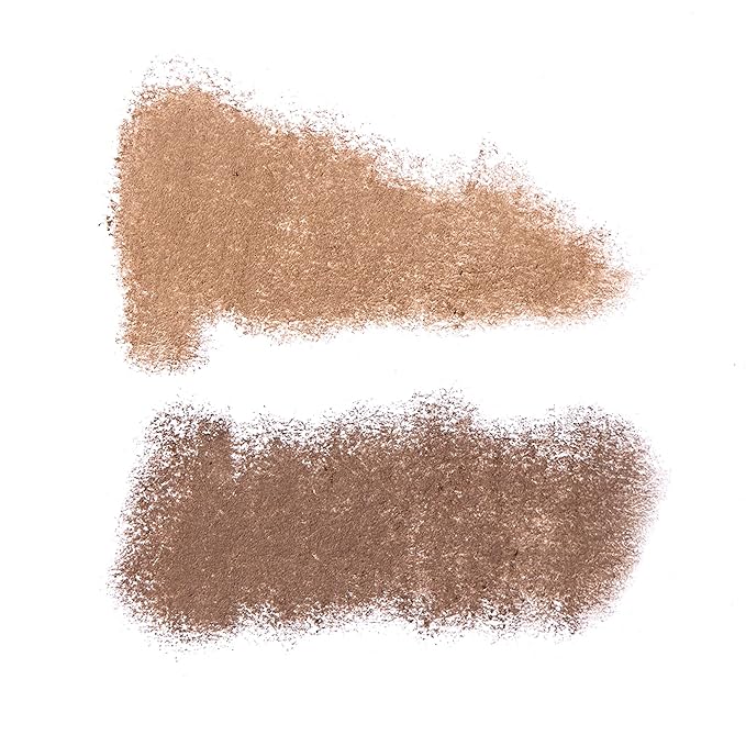 Arches and Halos Duo Luxury Brow Powder - Eyebrow Shaper and Color - Powder Compact with 2 Neutral Shades - Neutral Brown - 0.1 oz