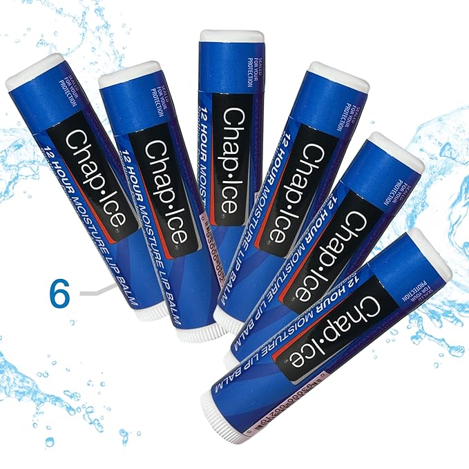 Chap-Ice Full-Stick Traditional Lip Balm with SPF - 6 count (6 Count, Moisture (SPF-15))
