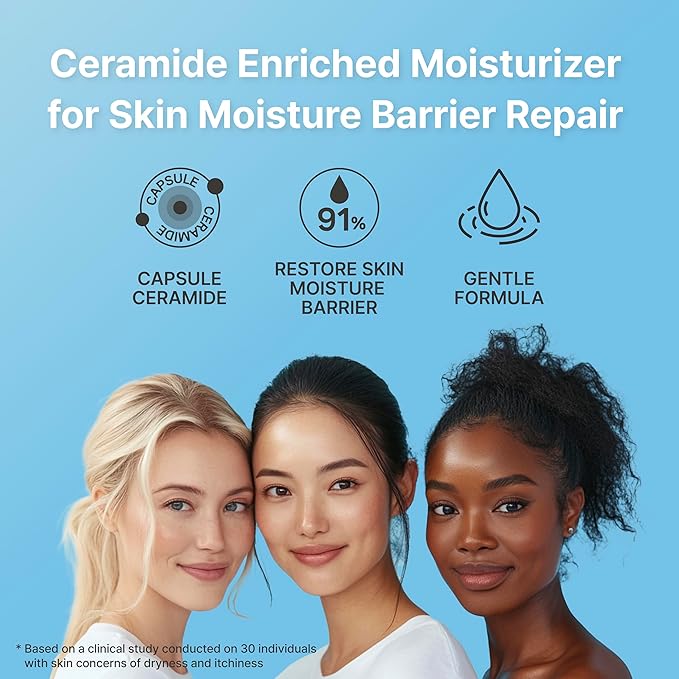 Illiyoon Ceramide Ato Concentrate Cream | Moisturizer for Dry & Sensitive Skin, 100hr Lasting Hydration, For Face & Body, Gentle for Infants, Moisture Barrier Repair, Vegan Certified, 2.53 fl.oz.
