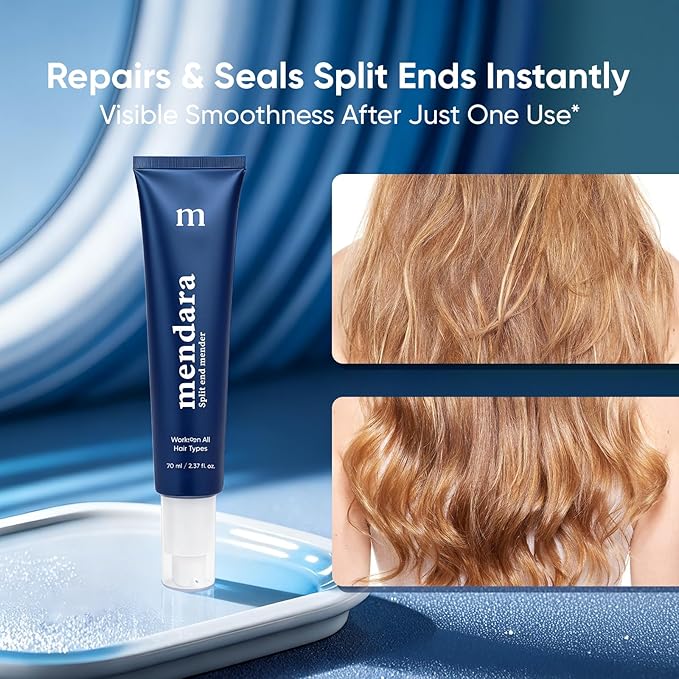 Split End Mender Hair Serum – Helps Seal the Appearance of Split Ends, Smooth & Nourish Dry, Damaged Ends, Lightweight Leave-In Anti-Frizz Treatment with Flaxseed Extract & Keratin, 70 mL