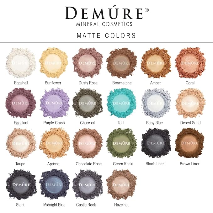 Demure Mineral Make Up (Eggshell) Eye Shadow, Matte Eyeshadow, Loose Powder, Eye Makeup, Professional Makeup