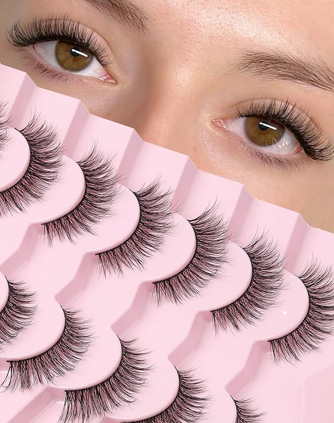 Frihappy Wispy Lashes Natural Eyelashes Cat Eye Lashes False Eyelashes Natural False Lashes Mink Lashes Fluffy 16mm Lashes 3D Air-Sirius