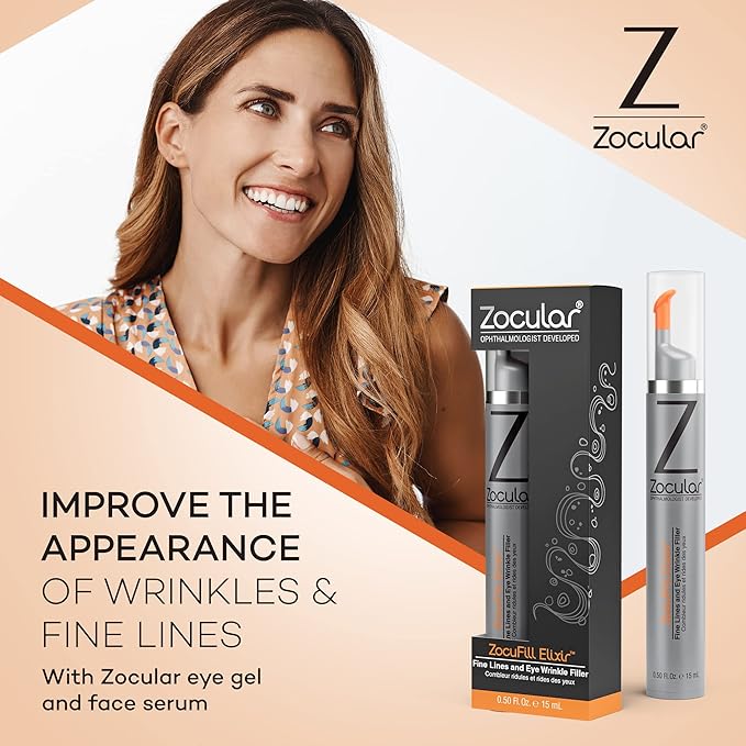 Zocufill Elixir Eye Gel and Face Serum – Helps Reduce the Appearance of Dark Circles, Puffiness, Fine Lines & Wrinkles