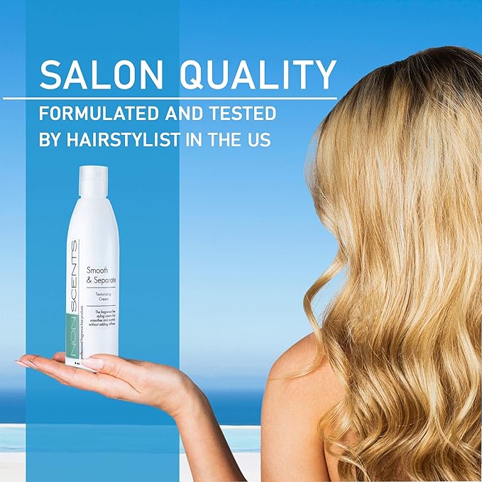 Nonscents Fragrance Free Curl Defining Cream, Truly Unscented. Great for Taming, Enhances Curls & Frizz Control. Create Amazing Blow-Dries & Styles that Last - Made in USA, 8 Fl Oz.
