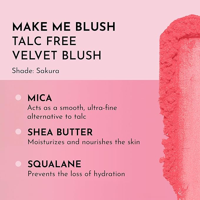 LAWLESS Make Me Blush Talc Free Velvet Blush, Sakura, Pink, 0.18 Ounce
