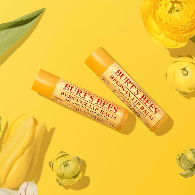Burt's Bees Back To School Gift Ideas, Lip Balm - Original Beeswax 12 Count Pack in Bulk, Lip Moisturizer With Responsibly Sourced Beeswax, Natural Origin Conditioning Lip Treatment, 12 Tubes, 0.15 oz