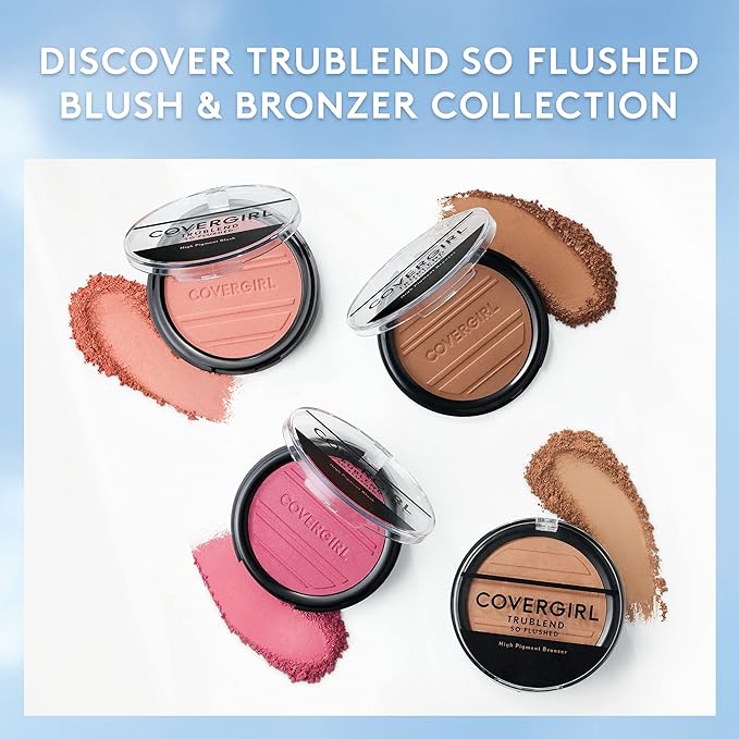 COVERGIRL Trublend So Flushed High Pigment Bronzer, Sunset Glitz, 0.33 Oz, 1 Count (Pack of 1)