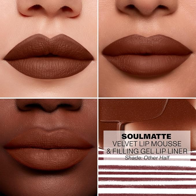 Morphe Soulmatte Filling Gel Lip Liner - Ultra Creamy Lip Liner with a Matte Formula - Defines, Contours & Reshapes Lips for a Soft Focus, Long-Lasting Finish - Other Half (0.007 oz)