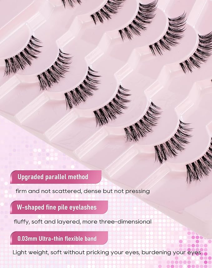 Frihappy Half Lashes Natural Wispy Half Eyelashes Cat Eye Corner Lashes HA-5