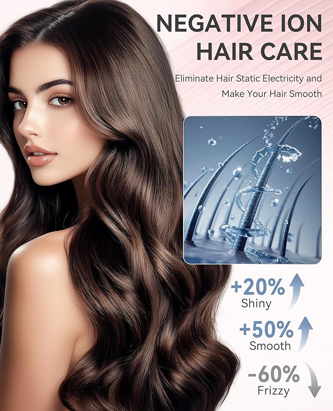 Hair Dryer with Diffuser, CONFU Hair Dryers for Women, Blow Dryers for Men, Hairdryer with Diffuser Attachment, Portable Lightweight Fast Drying Negative Ion Hairdryer for Home