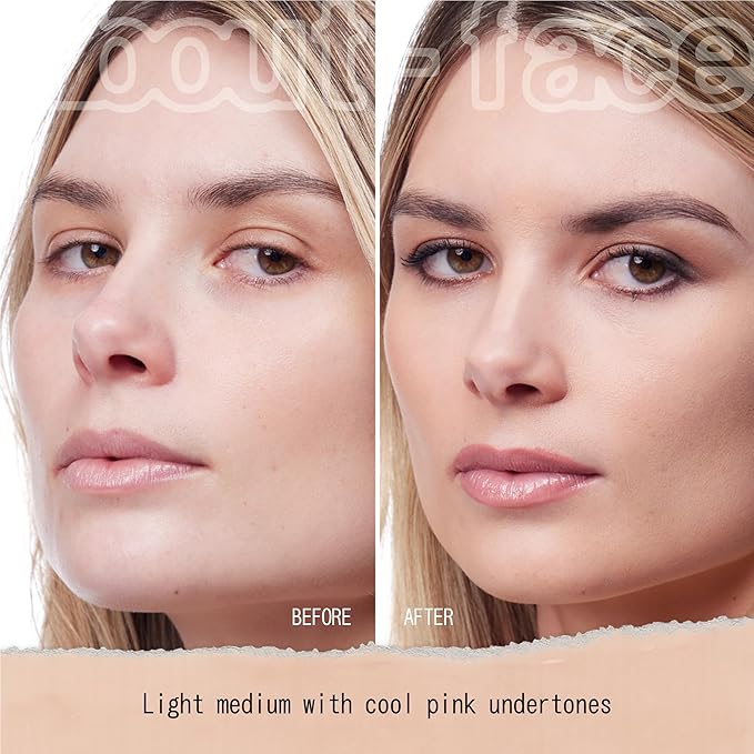 about-face THE PERFORMER Skin-Focused Foundation LM1Cool – Medium Coverage, Long-Wear, Breathable & Buildable Base – Clean, Vegan, Hydrating Formula with Blue Agave & Chlorella – 1.08oz