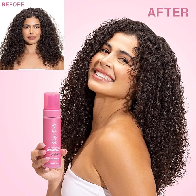 Rizos Curls Curl Defining Mousse Lightweight Foam for Volume & Hydration Shine & Definition for Every Curl Pattern: Wavy, Curly, Coily, Corkscrew, Kinky Hair Types Sulfate & Paraben Free