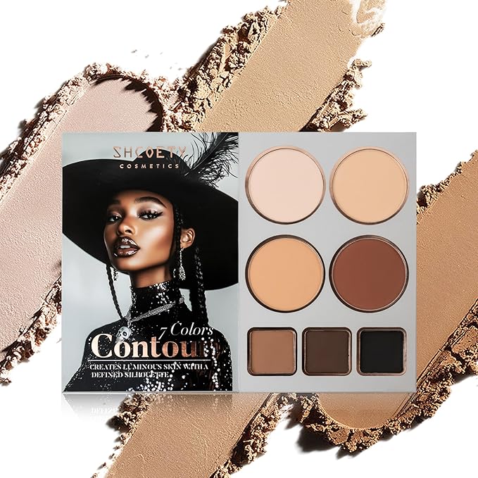 43 Color Cosmetic Palette - Pigmented Eyeshadow, Blendable Blush, Highlighter & Contour, Long-Wear Makeup Kit for Full Face Makeup, Travel-Friendly (A)