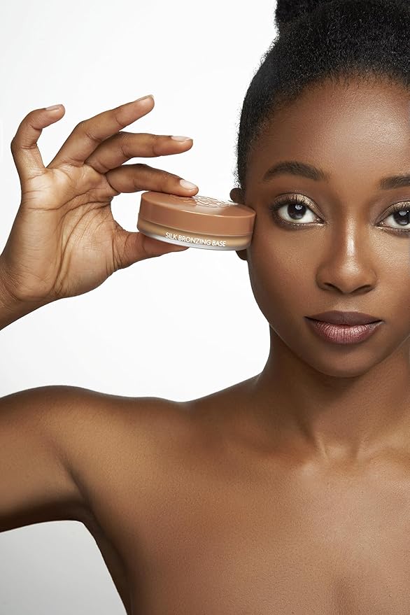 YENSA Silk Bronzing Base Cream Bronzer - Makeup Bronzer Cream with Peptides and Superfoods for a Lightweight Sunkissed Glow - Brightens & Helps Reduce Appearance of Fine Lines - Sundown Glow (1 oz)