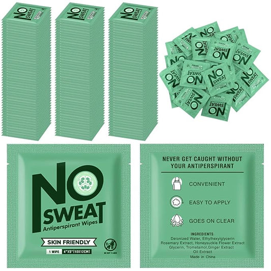 Timgle 150 Pcs Mini Travel Deodorant Wipes Individually Wrapped Antiperspirant Armpit Deodorant Body Sweat Wipes for Teens Women Men Sports Travel Underarm Sweating (Cucumber)