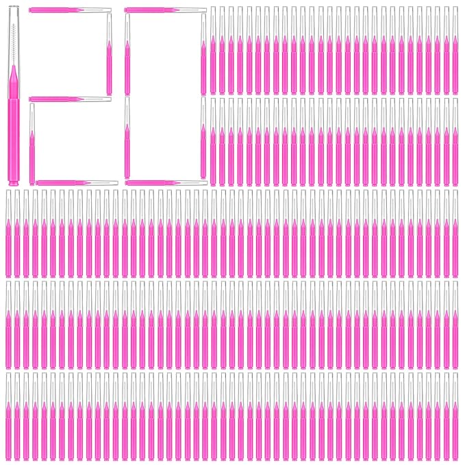 120 Pcs Micro EyeBrow Lash Brush with Cap - Professional Beauty Mini Spoolies for Makeup, Brow Lamination and Travel - Perfect for Makeup Artists/Starters, Beauty Lovers, and Gifting (Rose)