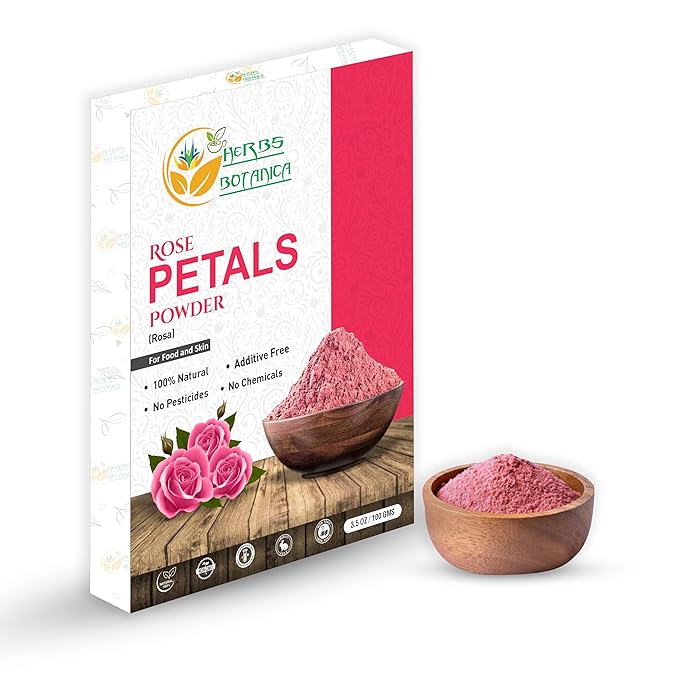 Rose Petal Powder Natural, 100% Natural for Face Mask, DIY Skin Care, Aromatherapy, No Preservatives or Colors, Chemical-Free Herbal Powder, 100 gm / 3.52 oz