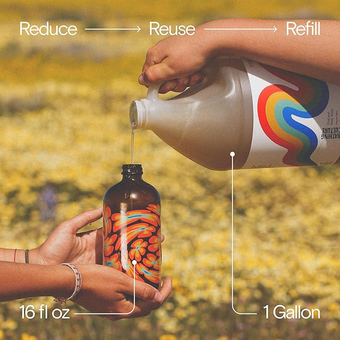 Bathing Culture, Mind + Body Wash, 16oz, Meadow Vision (Recycled Plastic)