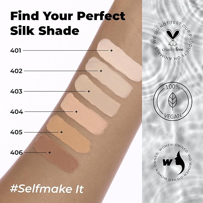 Lamel Smart Skin Silk Compact Powder - Long Lasting Pressed Finishing Powder - Oil Control Makeup, Suitable for Dry Skin, Lightweight Formula - 403 Ivory 0.28 oz