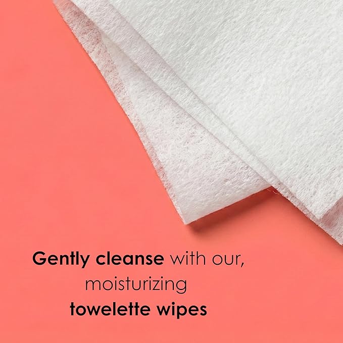Global Beauty Care - Longwear Makeup Remover Face Towelettes, Waterproof Facial Cleansing Wipes, Retinol Infused with Vitamins C & E for Brightening, Smoothing & Hydrating Skin, 60 Count (1 Pack)
