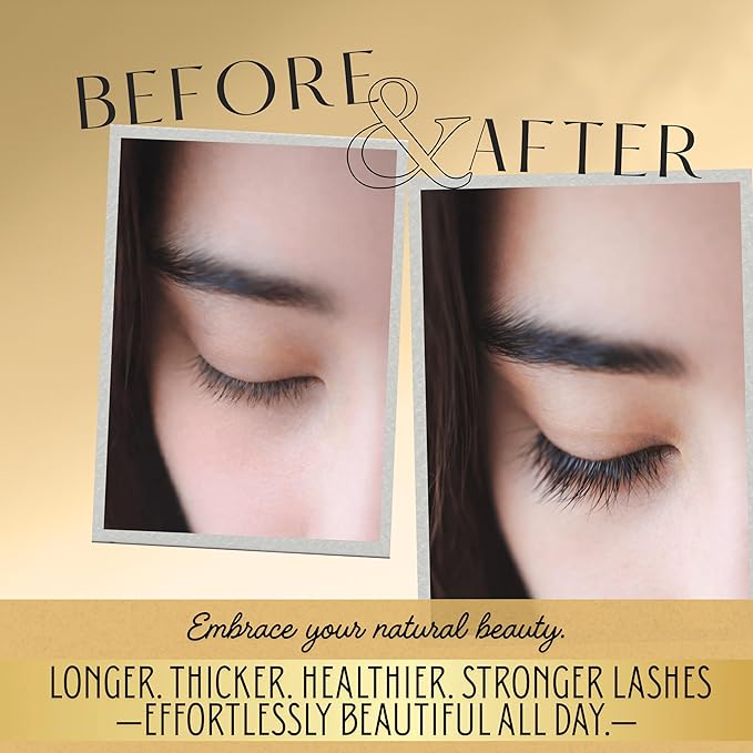 Eyelash Growth Serum for Longer Thicker Lashes & Stronger Natural Lashes, Lash Growth Serum with Peptides & Biotin, Vegan & Non-Irritating Daily Formula, Safe for Sensitive Eyes, 5ml