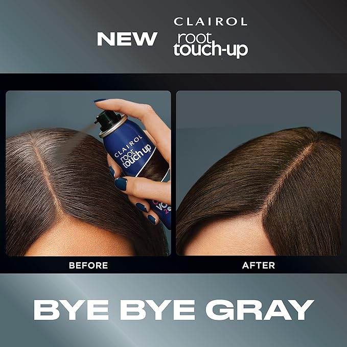 Clairol Root Touch-Up Color + Volume 2-in-1 Temporary Spray, Dark Brown Hair Color, Pack of 1