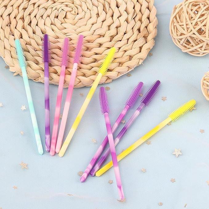 Disposable Silicone Eyelash Mascara Brushes Wands Applicator Eyebrow Brush Makeup Tool Kit Set Tool Bulk