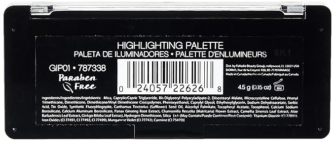 Palladio I'm Glowing Illuminating Highlighting Palette, Glow Bronzer Powder Makeup Set, High Pigmented Shimmery Colors