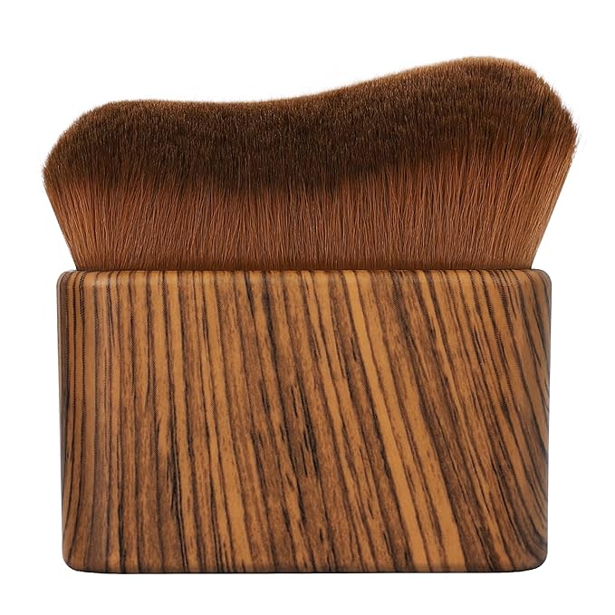 Self Tanner Brush,Large Self Tanning for Self Tan,Kabuki body brush for self tanner,Body Makeup Brush for Leg Makeup,Bronzer Shimmer Glow Blend Brush,Sunless Tanner Makeup Body Brushes (Brown)