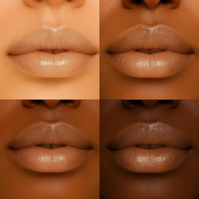 Formless Beauty | Radiance Lip Gloss by Jenny McCarthy | Mid-tone Nude with Bronze Glitter | Vegan Hydrating Formula | Non-Sticky Coconut Oil Infused | Paraben & Cruelty Free | Natural Lip Enhancer