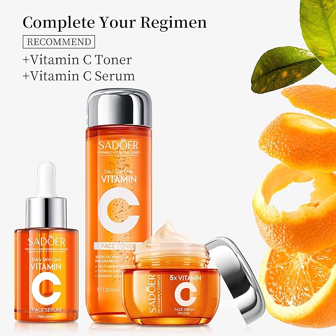 Vitamin C Face Cream,Niacinamide & Hyaluronic Acid,Hydrating Moisturizer for Glowing Skin, Dark Spot Care, Protection 50g | Tk Viral Korea Cream,Gift,Women