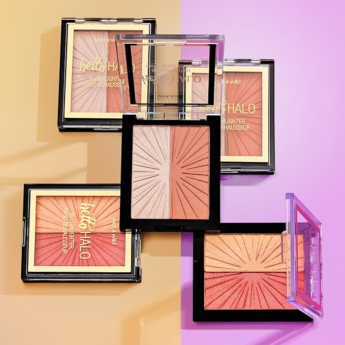 Wet n Wild MegaGlo Blushlighter, Blendable Blush & Highlighter Set, Shimmery Metallic Finish, Highlight Bling