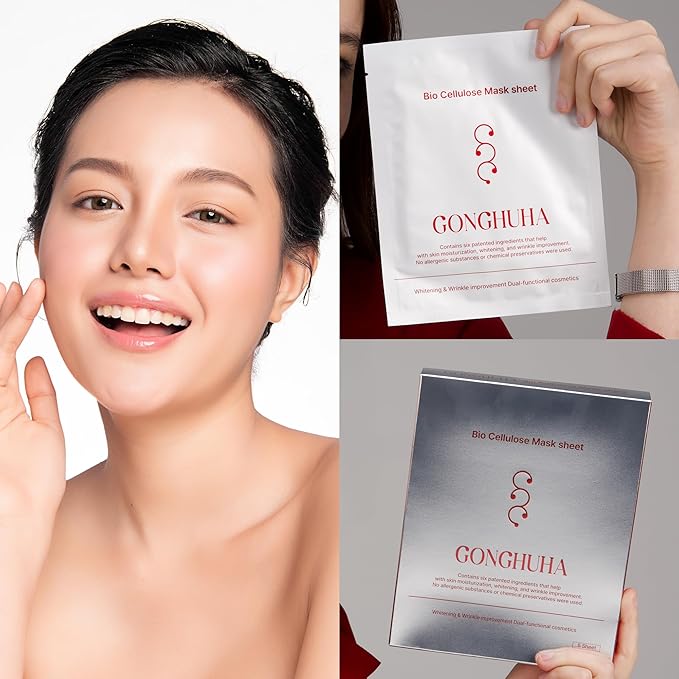 Korean Bio Cellulose Face Mask Sheet for Deep Hydrating, Soothing, and Refreshing Skin – Facial Mask for Women and Men, Self-Care Sheet Mask for All Skin Types (5 Sheet)